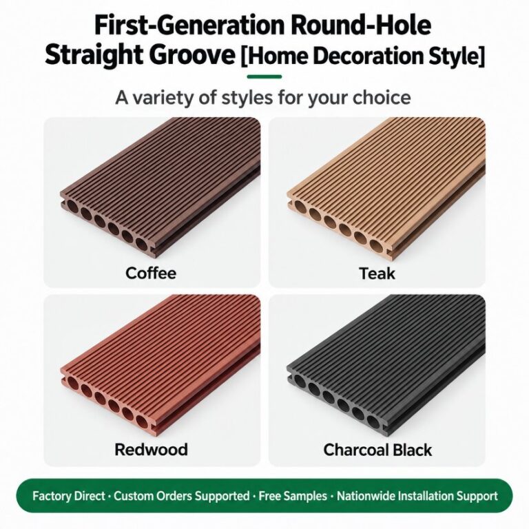 Wood-plastic composite (WPC) flooring WPC Straight-Grain Decking