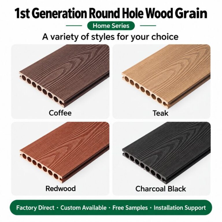 Wood-plastic composite (WPC) flooring Wood-Grain WPC Decking